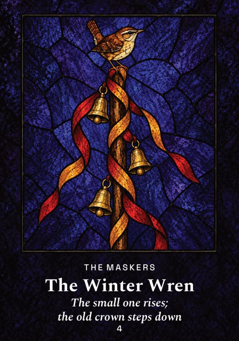 The Winter Wren oracle card from The Yule Beasts Oracle