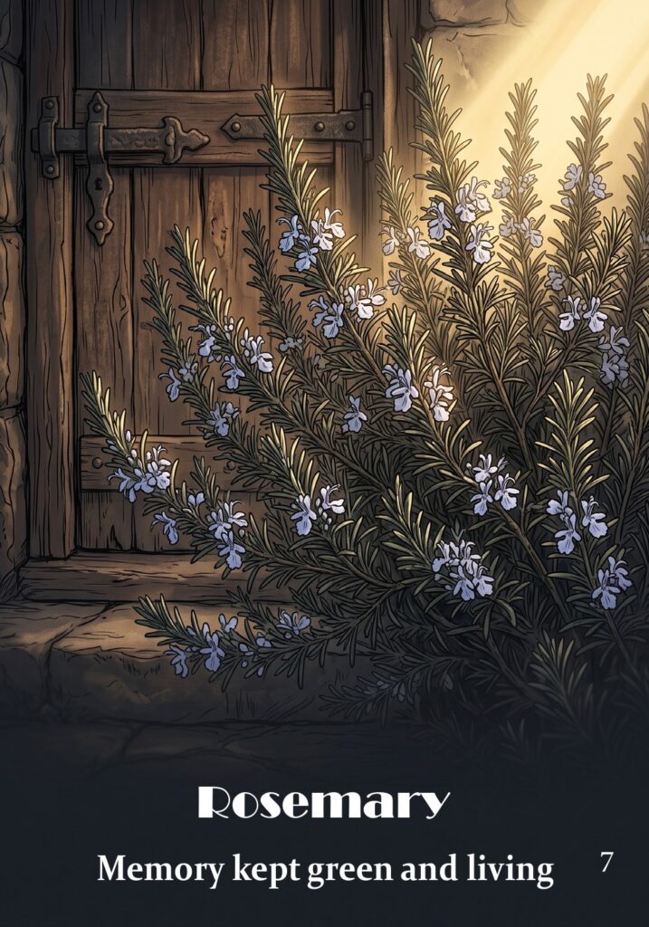 Rosemary oracle card from the Hearth & Hedge Oracle deck
