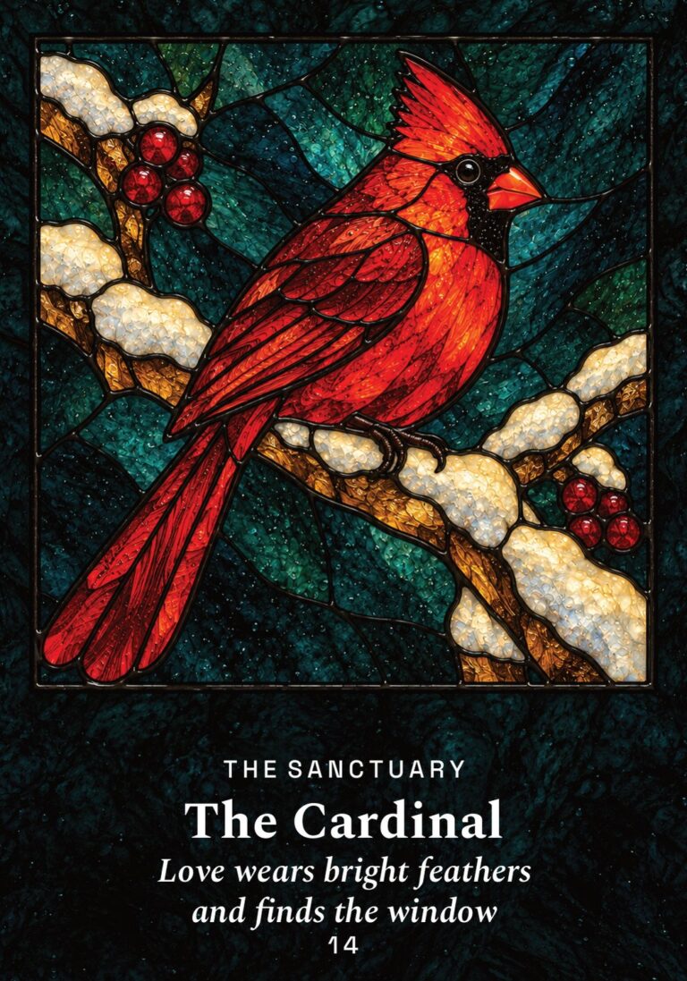The Cardinal oracle card from The Yule Beasts Oracle