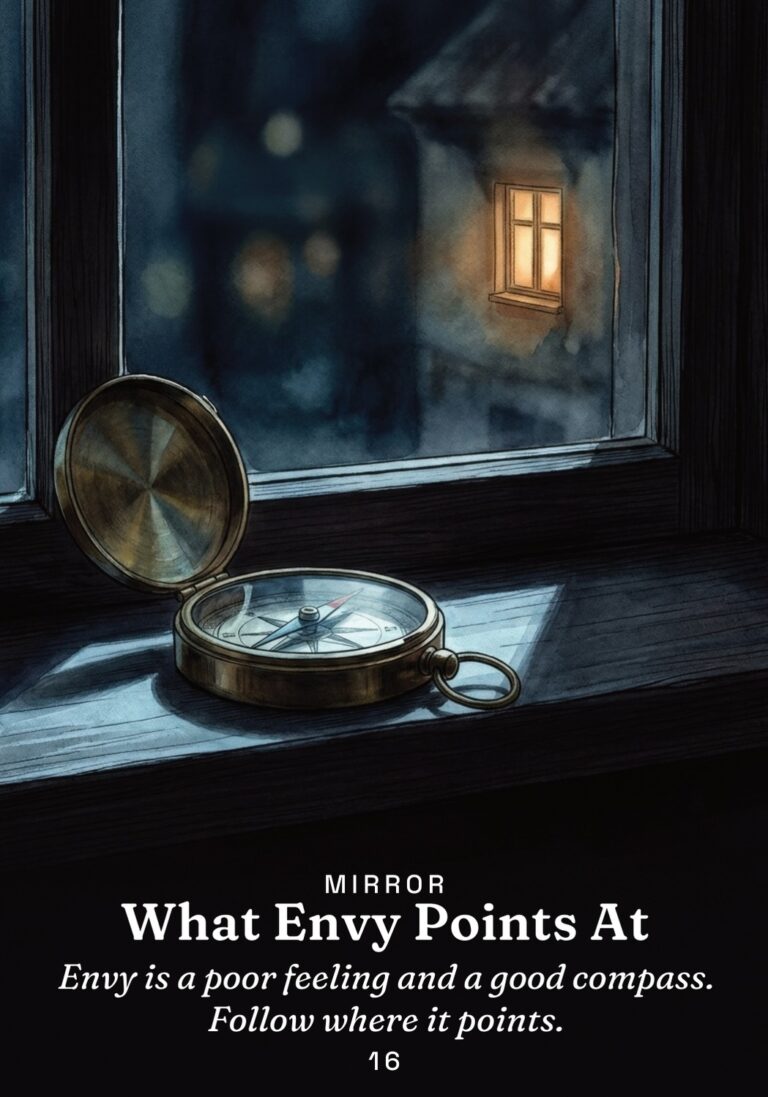 What Envy Points At oracle card from The Gold in the Dark