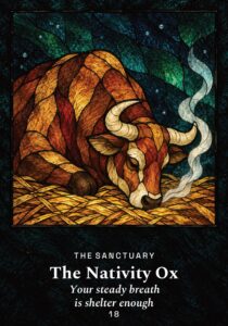 The Nativity Ox oracle card