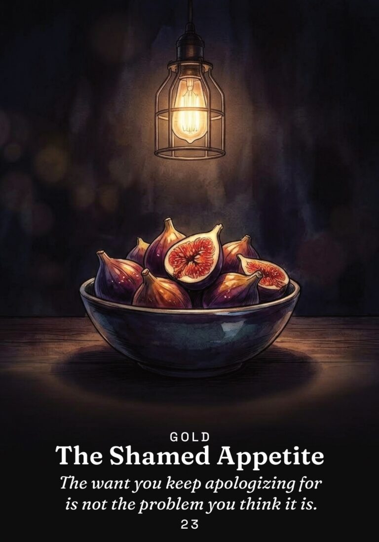 The Shamed Appetite oracle card from The Gold in the Dark