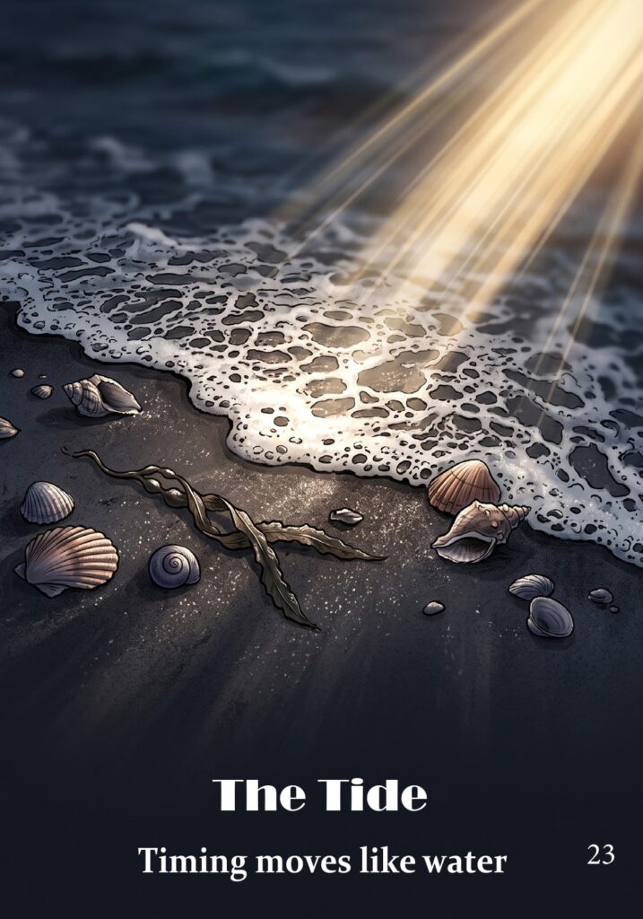 The Tide oracle card from the Hearth & Hedge Oracle deck