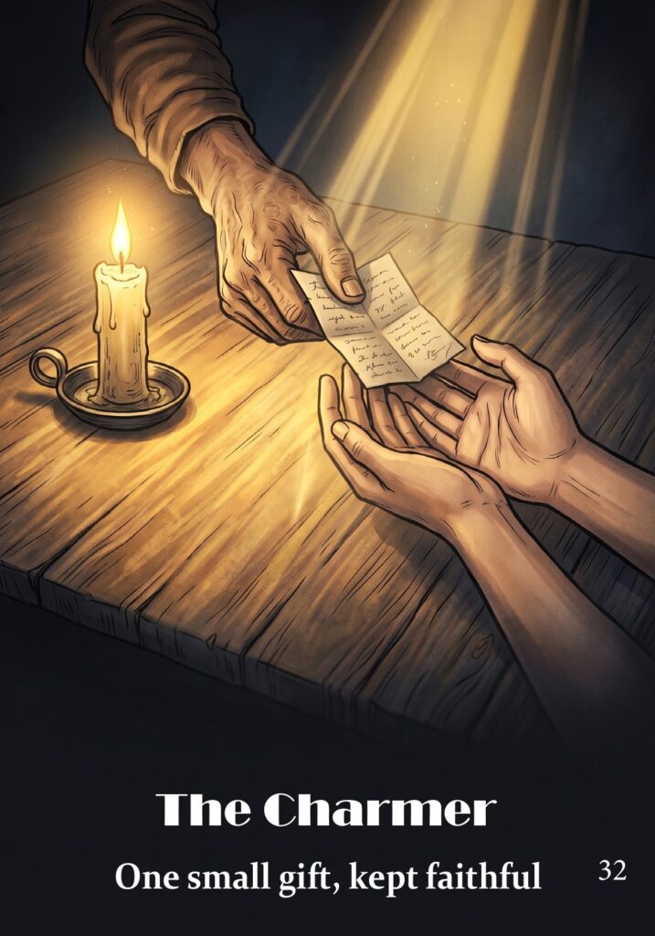 The Charmer oracle card from the Hearth & Hedge Oracle deck