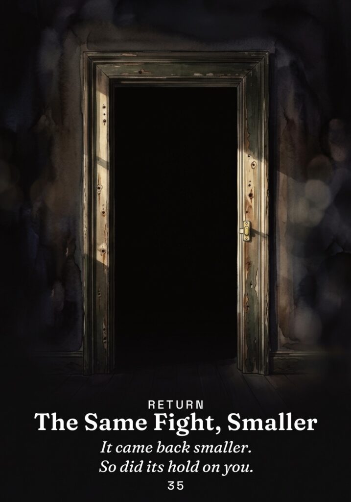 The Same Fight, Smaller oracle card from The Gold in the Dark deck