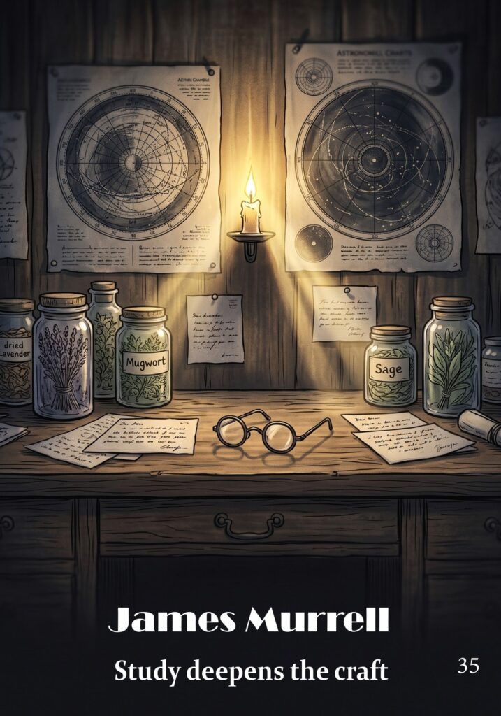 James Murrell oracle card from the Hearth & Hedge Oracle deck