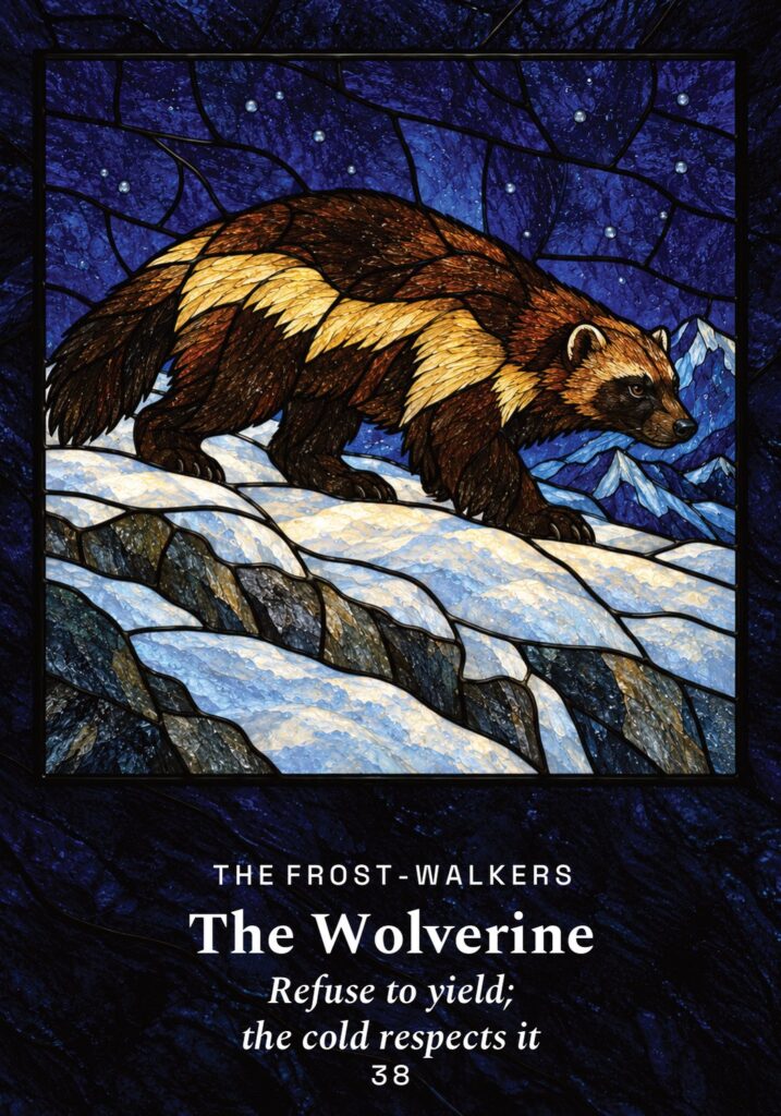 The Wolverine oracle card from The Yule Beasts Oracle deck
