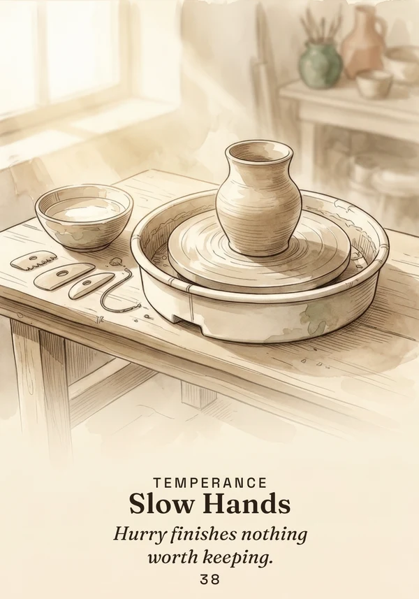 The Slow Hands card from The Stoic Oracle.