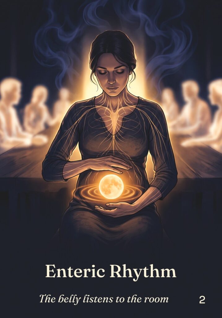 Enteric Rhythm oracle card from The Table of Connection Oracle deck
