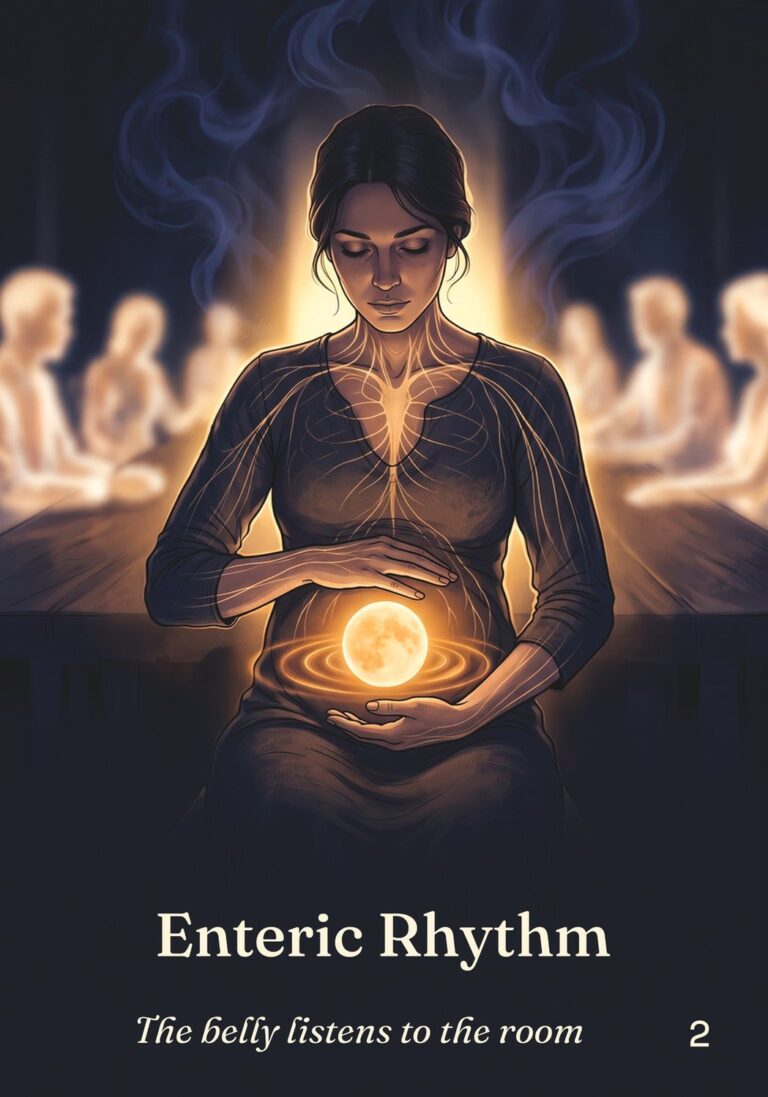 Enteric Rhythm oracle card from The Table of Connection Oracle