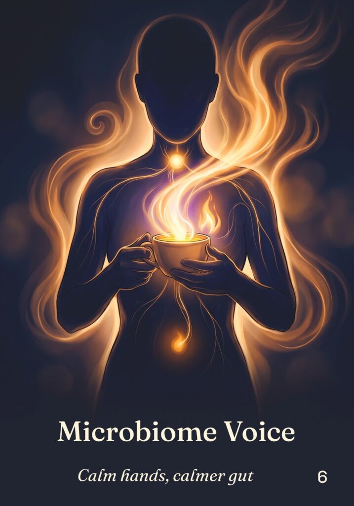 Microbiome Voice oracle card from The Table of Connection Oracle deck