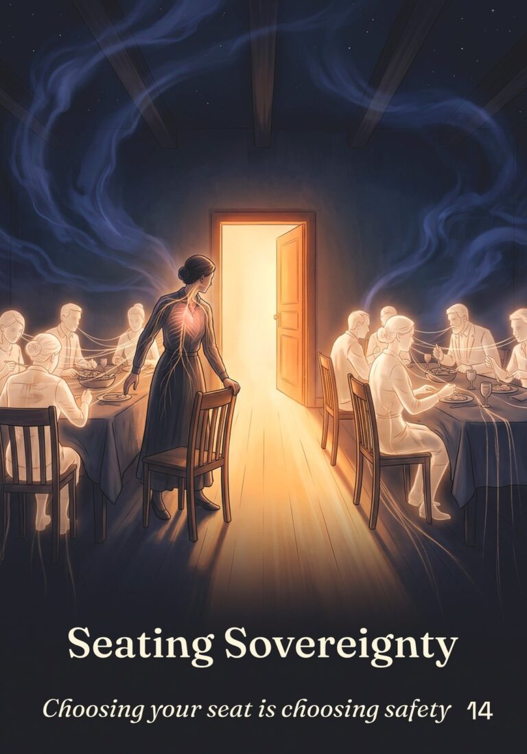 Seating Sovereignty oracle card from The Table of Connection Oracle