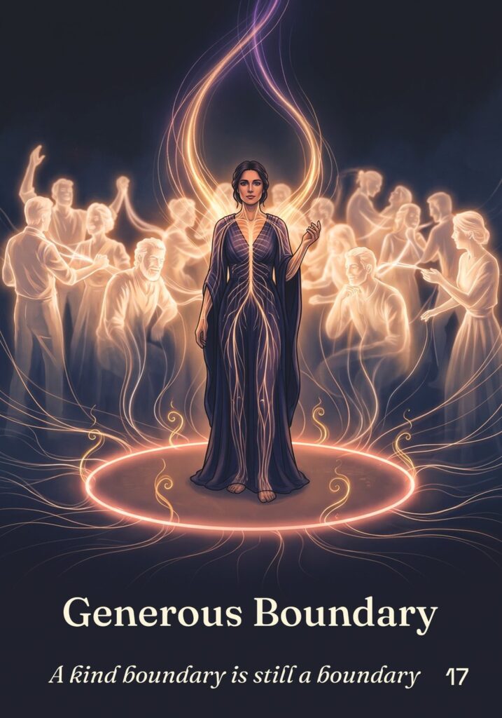 Generous Boundary oracle card from The Table of Connection Oracle deck