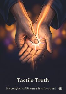 Tactile Truth oracle card
