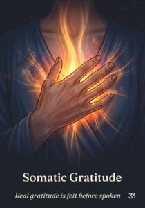 Somatic Gratitude oracle card