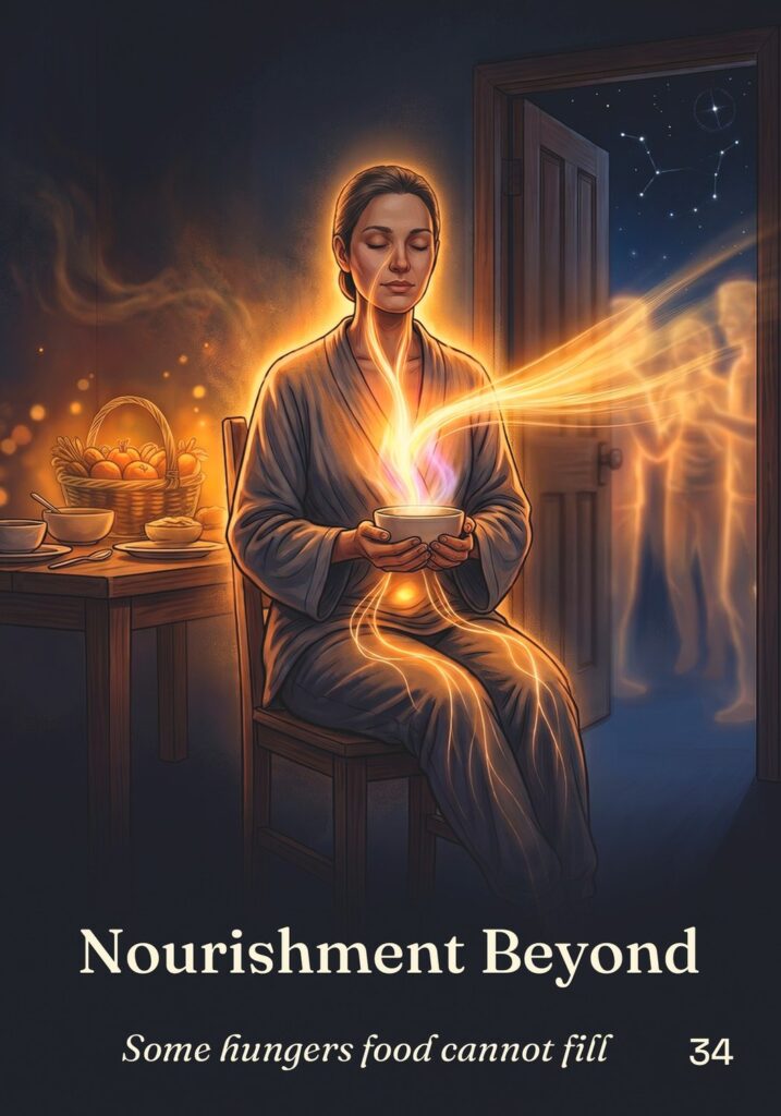 Nourishment Beyond oracle card from The Table of Connection Oracle deck