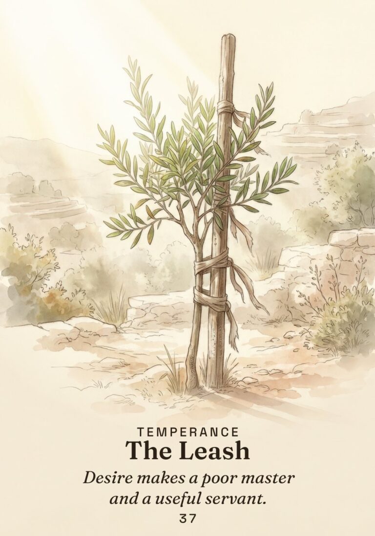 The Leash oracle card from The Stoic Oracle