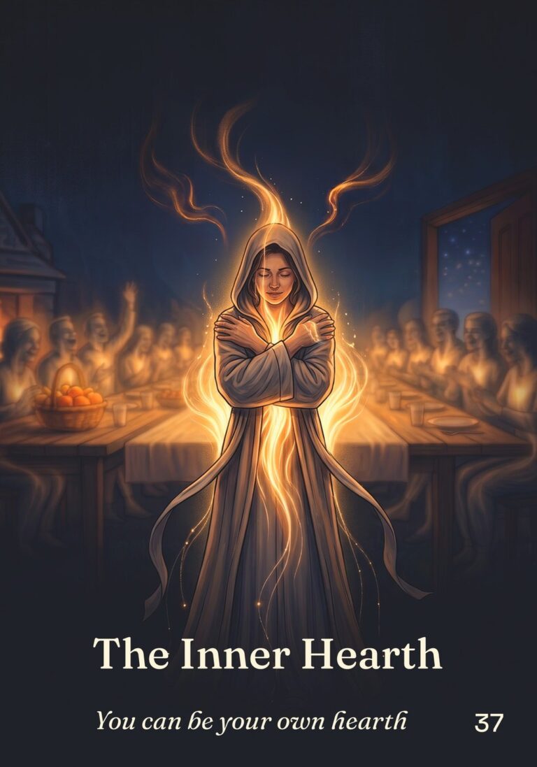The Inner Hearth oracle card from The Table of Connection Oracle
